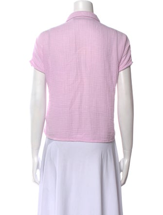 Raquel Allegra Short Sleeve Button-Up Top