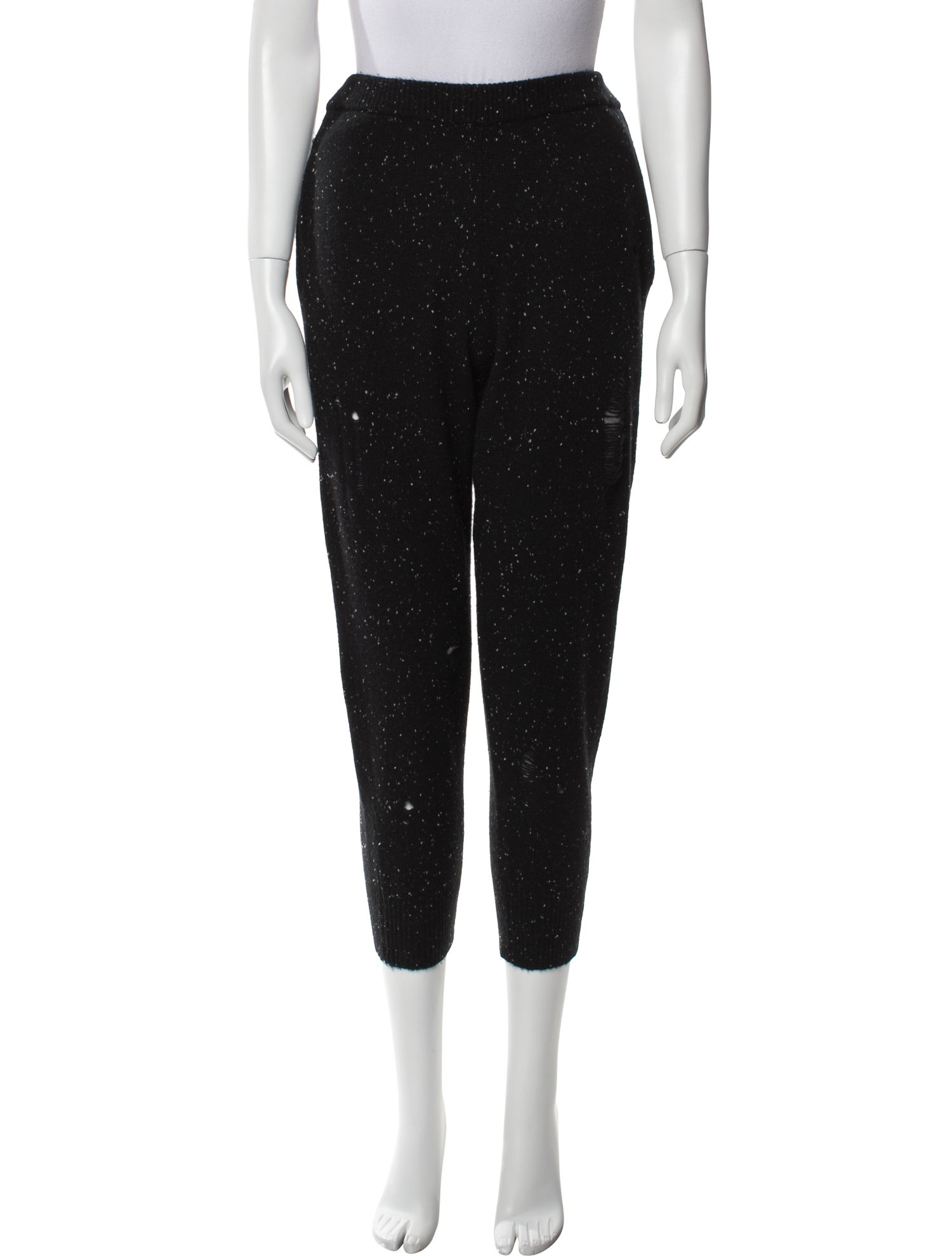 Raquel Allegra Cashmere Distressed Accents Sweatpants
