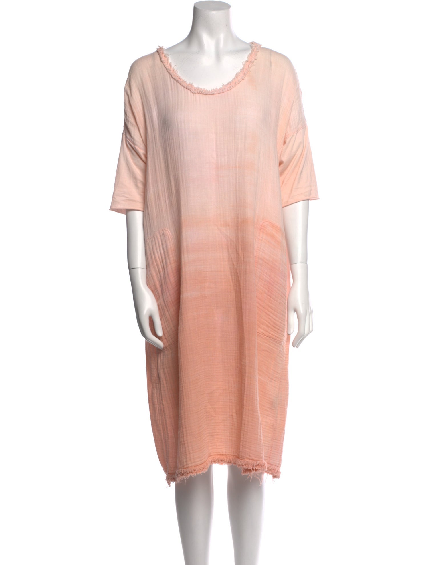 Raquel Allegra Tie-Dye Print Midi Length Dress