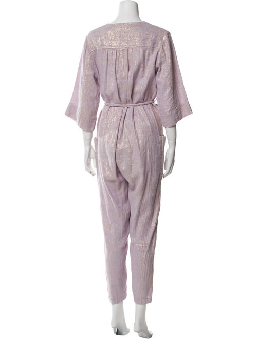 Raquel Allegra Linen V-Neck Jumpsuit
