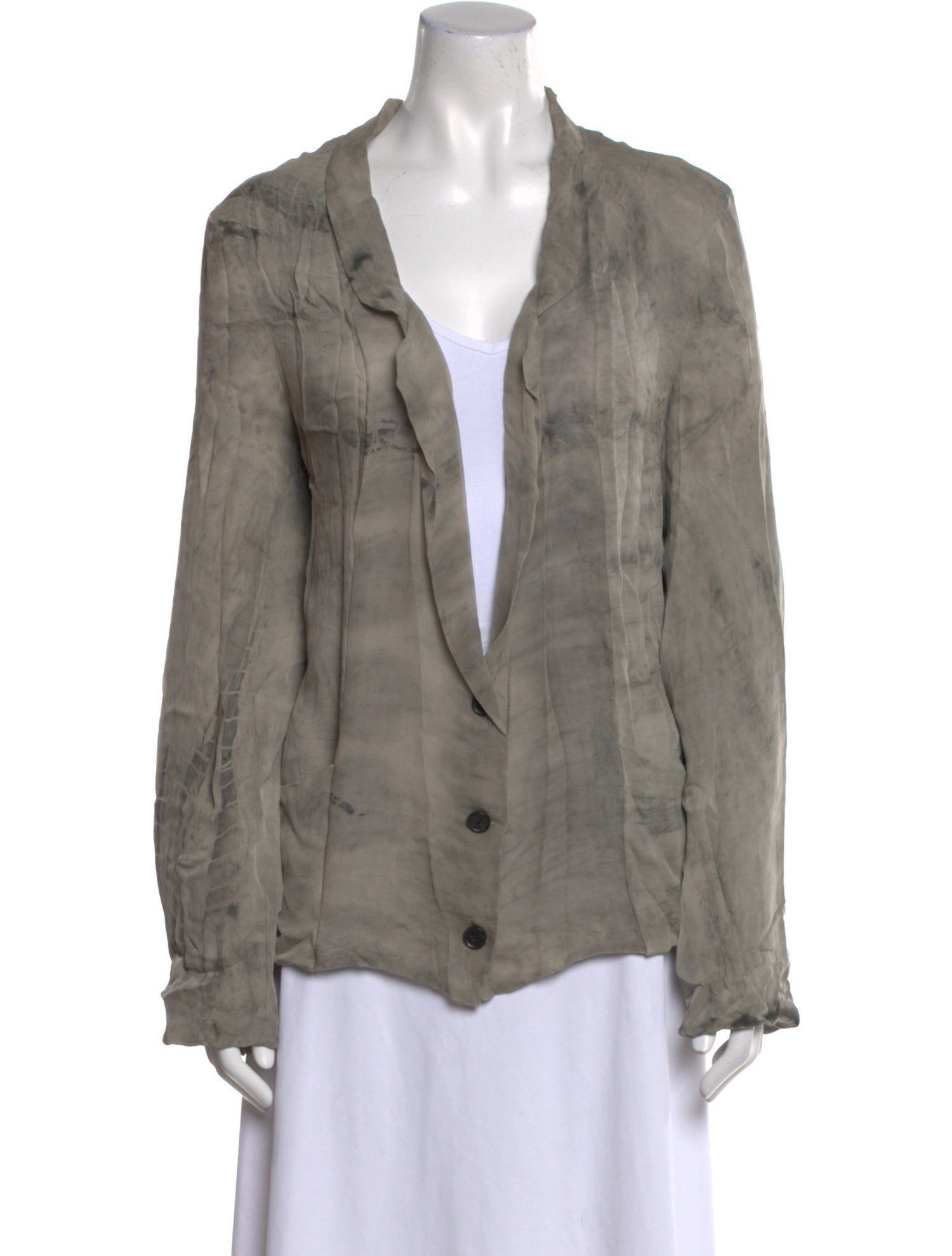 Raquel Allegra Silk V-Neck Blouse