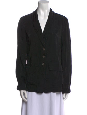 Raquel Allegra V-Neck Long Sleeve Button-Up Top