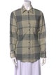 Raquel Allegra Plaid Print Long Sleeve Button-Up Top