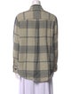 Raquel Allegra Plaid Print Long Sleeve Button-Up Top