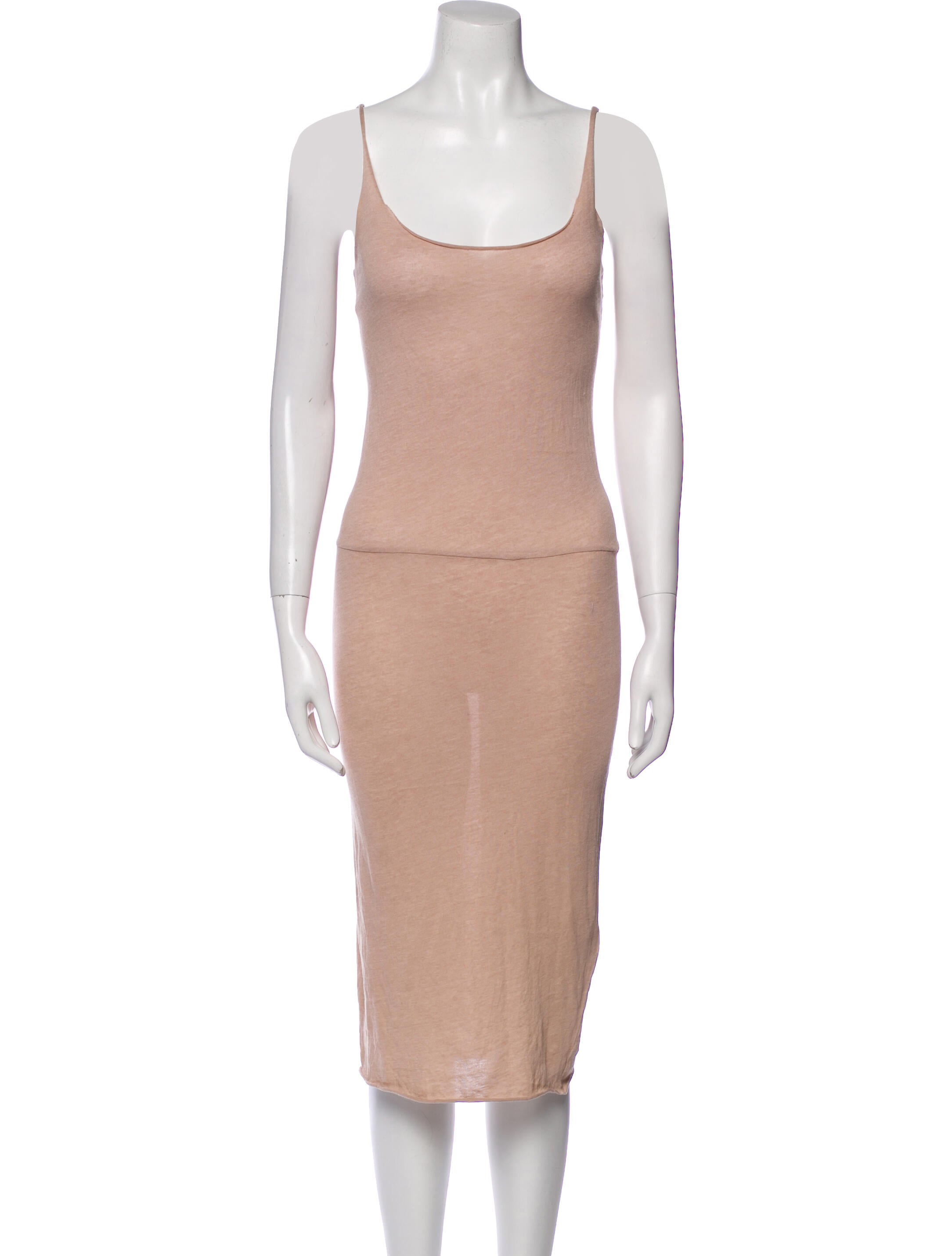 Raquel Allegra Scoop Neck Midi Length Dress