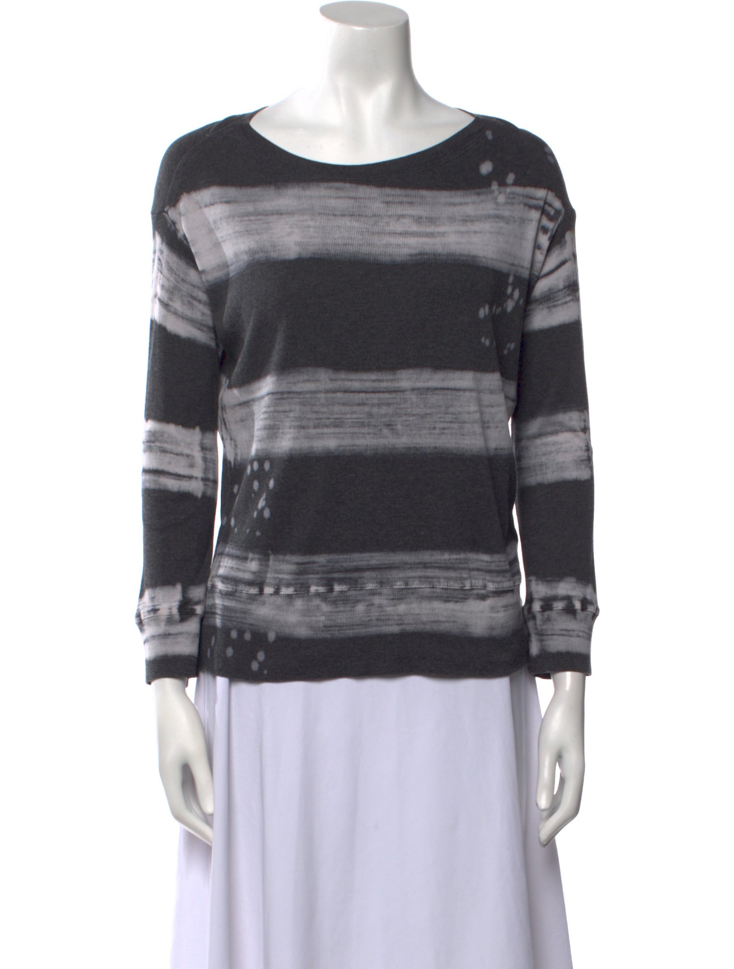 Raquel Allegra Bateau Neckline Long Sleeve Sweatshirt