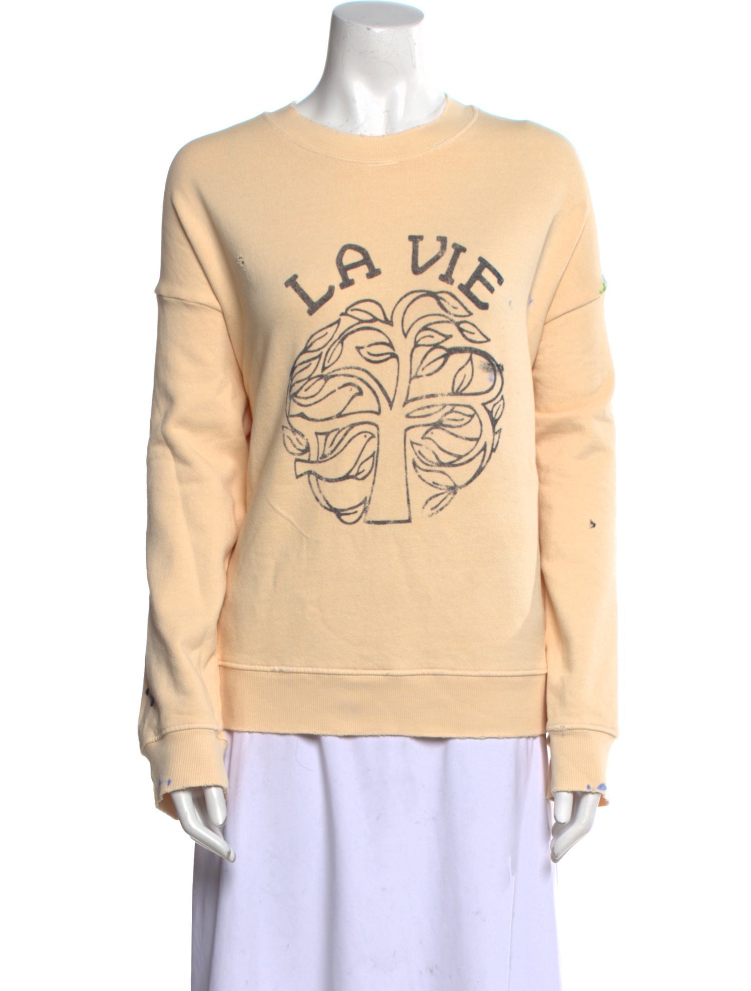 Raquel Allegra Graphic Print Crew Neck Sweatshirt