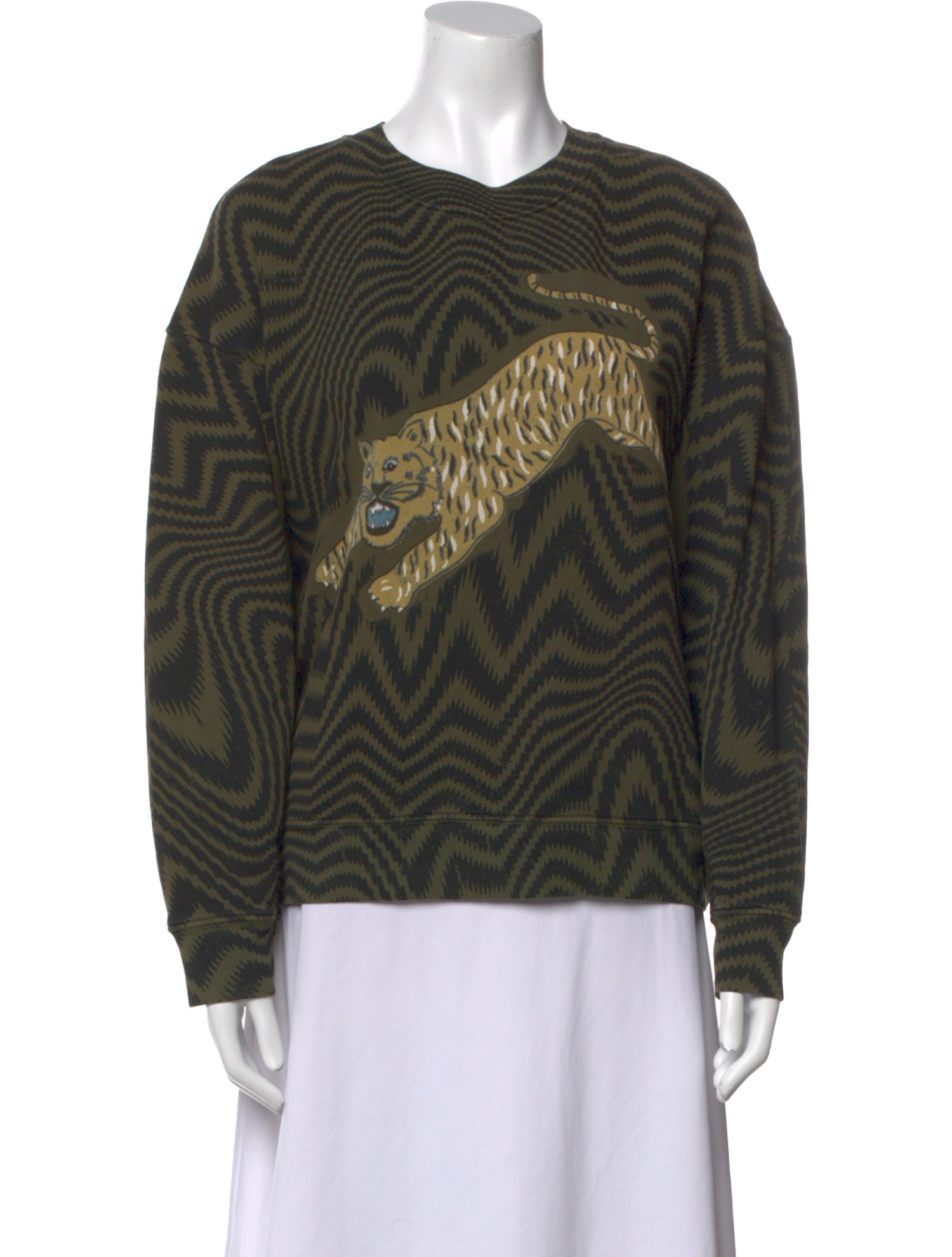 Raquel Allegra Striped Crew Neck Sweatshirt