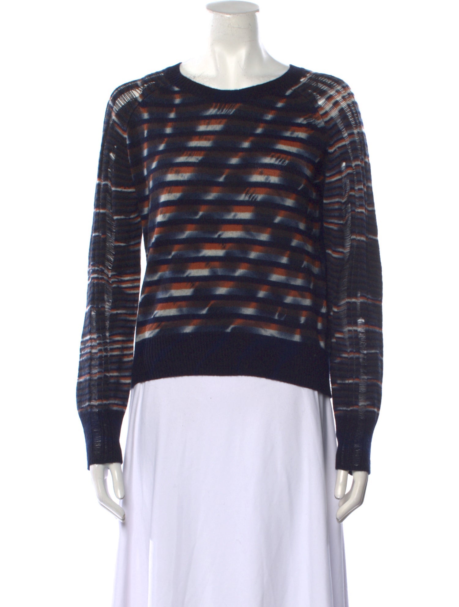 Raquel Allegra Printed Scoop Neck Sweater w/ Tags
