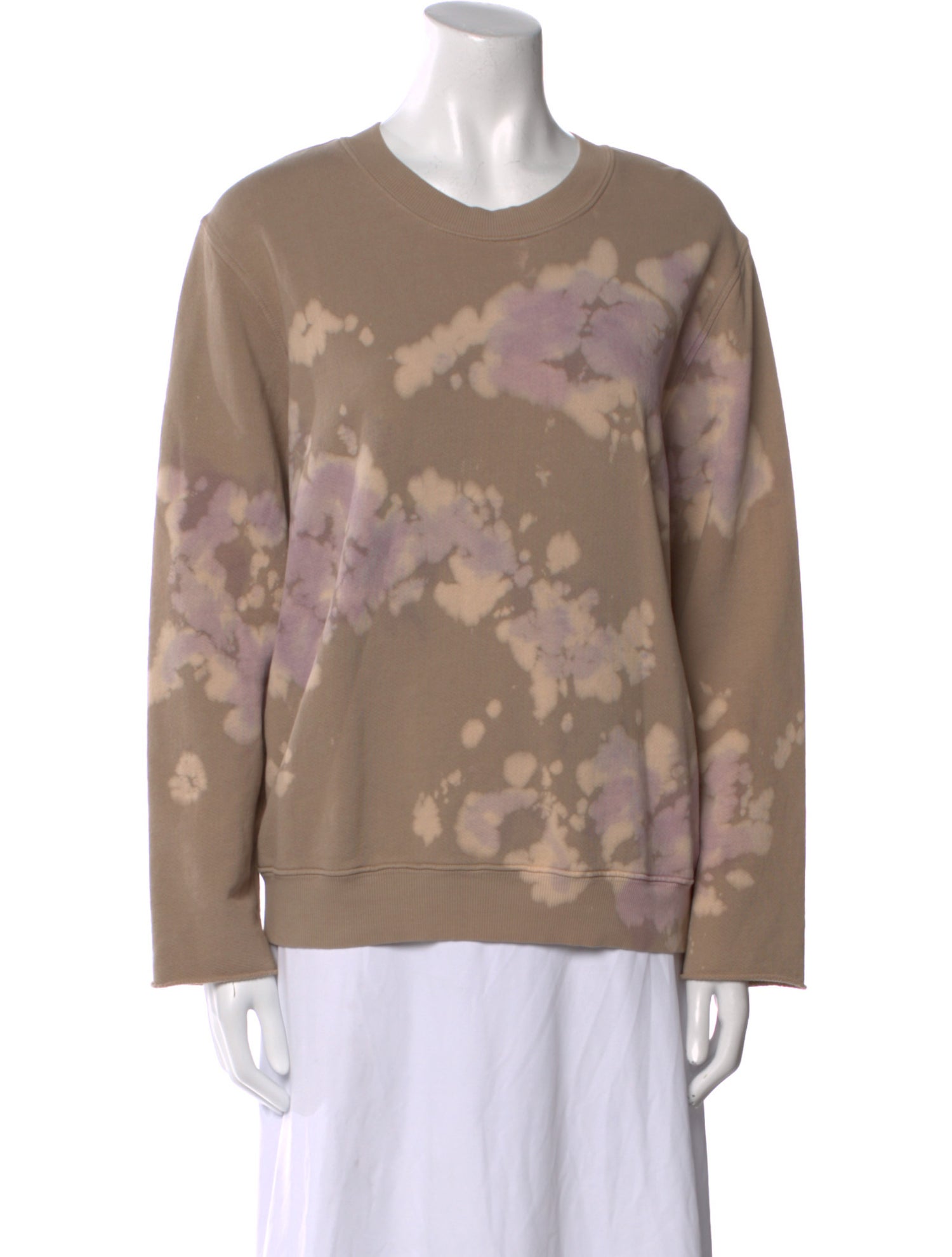 Raquel Allegra Floral Print Crew Neck Sweatshirt