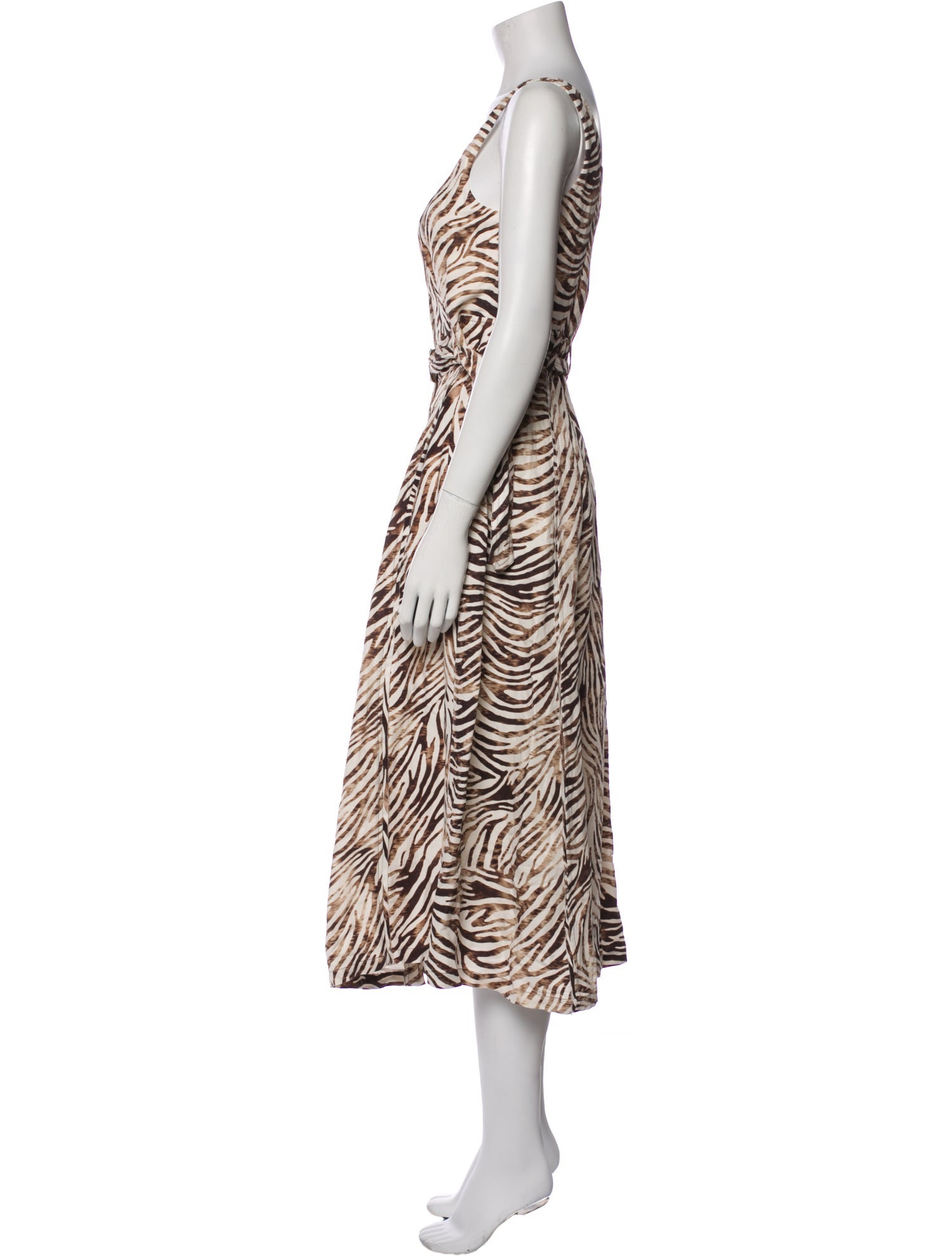 Raquel Allegra Linen Midi Length Dress