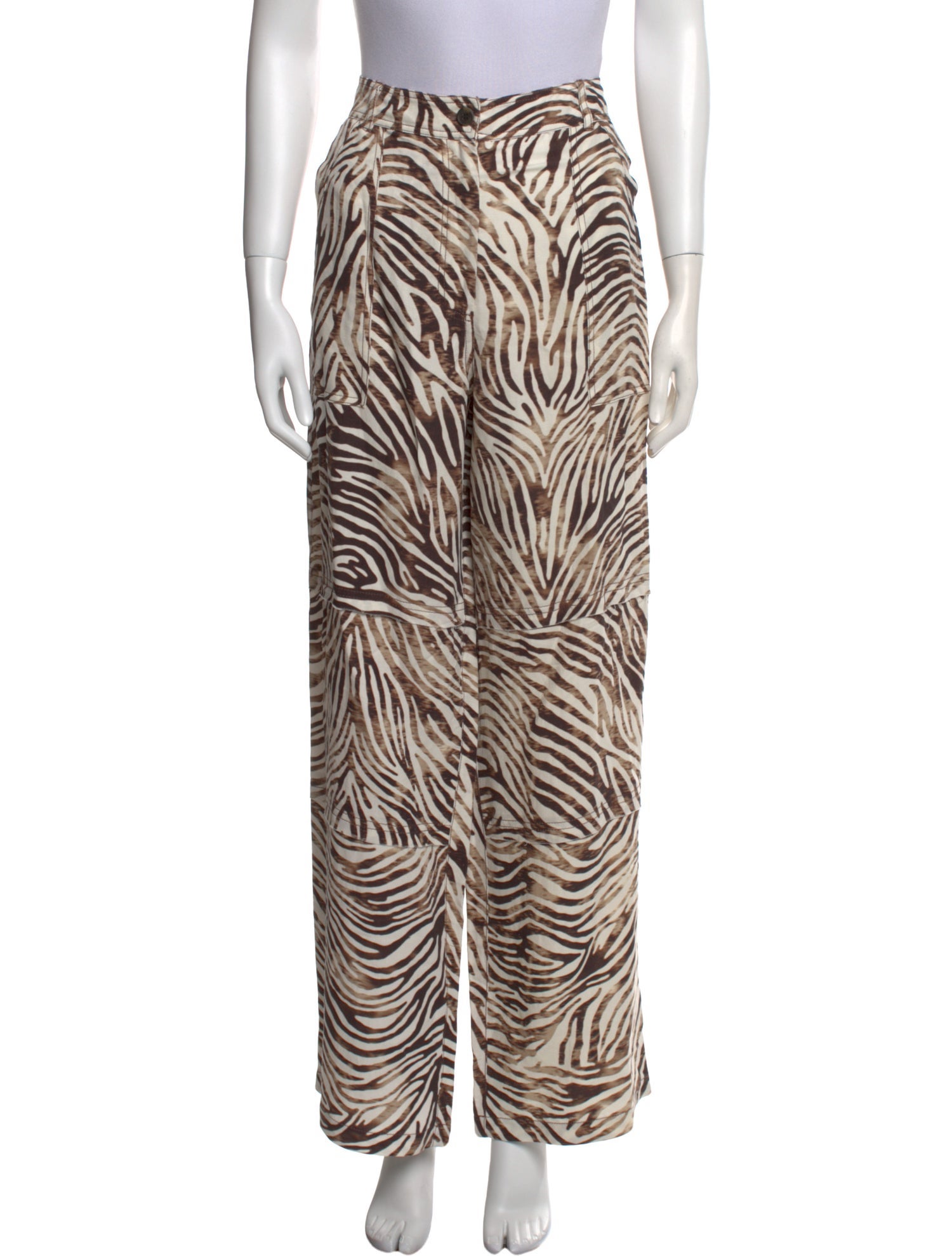 Raquel Allegra Animal Print Wide Leg Pants