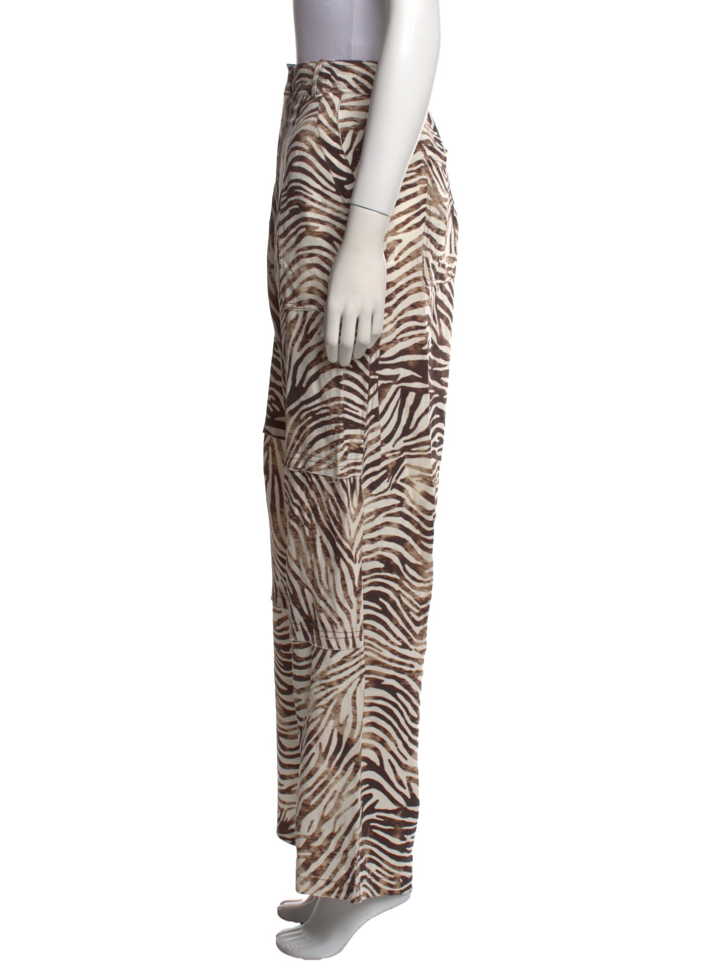 Raquel Allegra Animal Print Wide Leg Pants