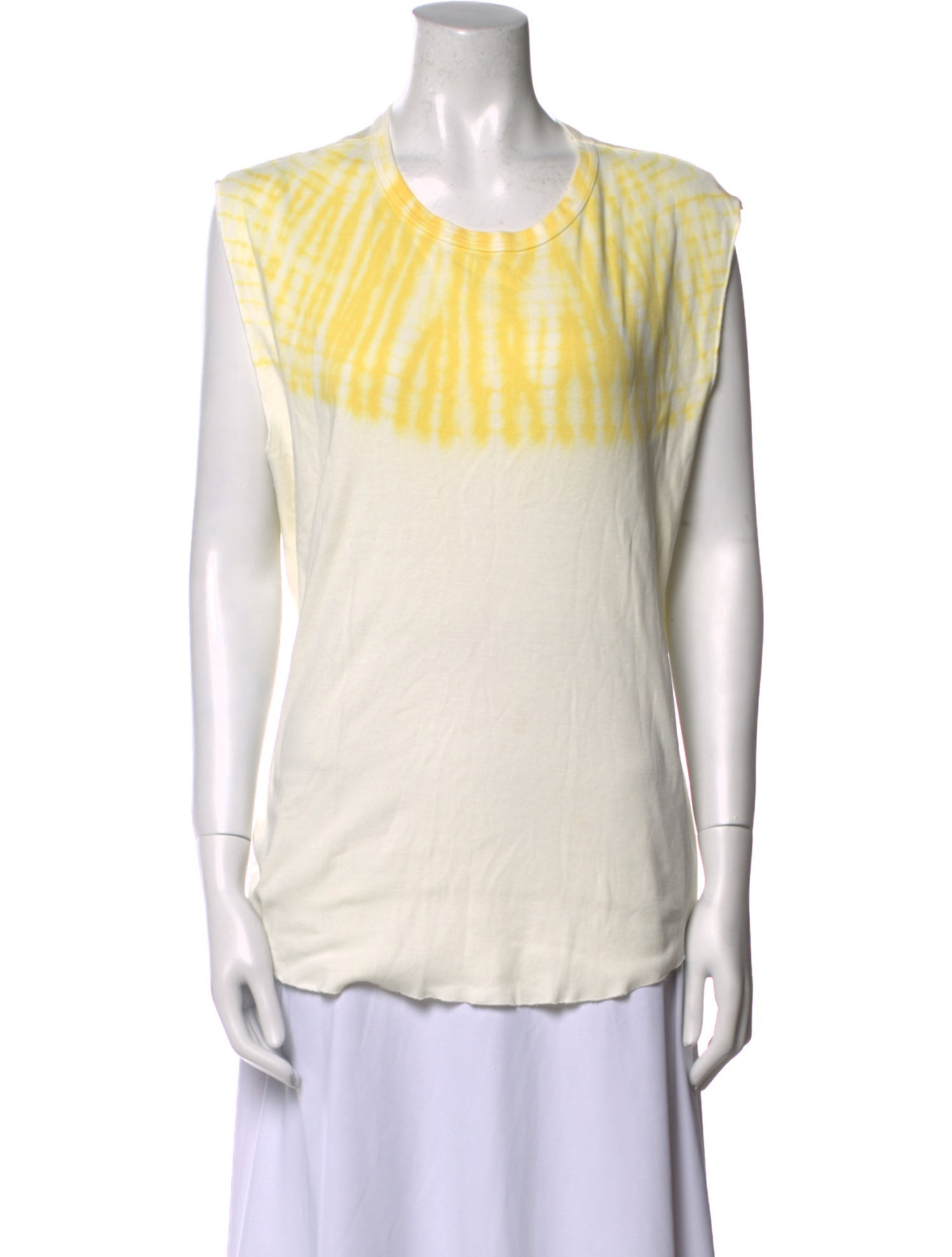 Raquel Allegra Graphic Print Scoop Neck Top