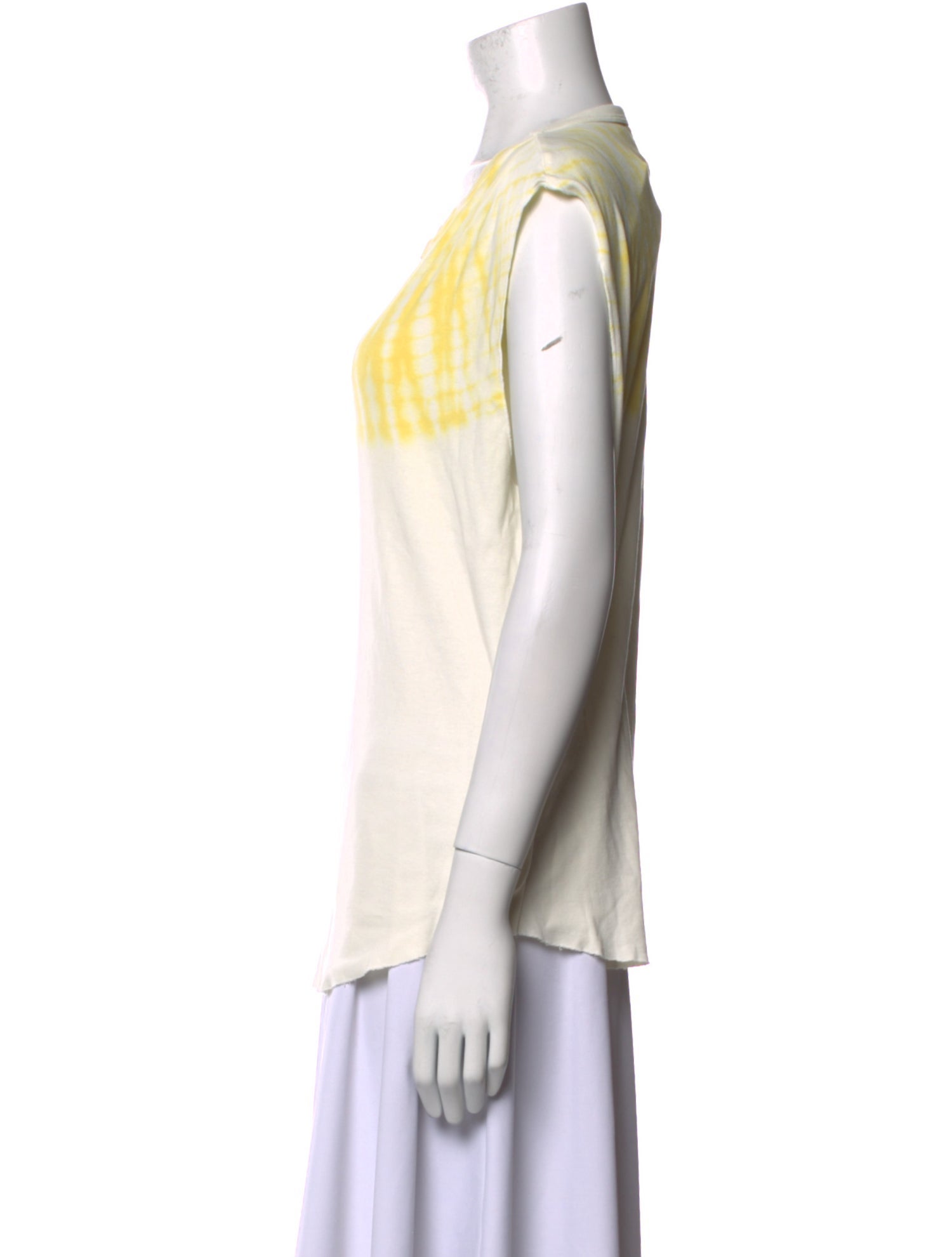 Raquel Allegra Graphic Print Scoop Neck Top