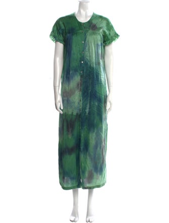 Raquel Allegra Tie-Dye Print Long Dress