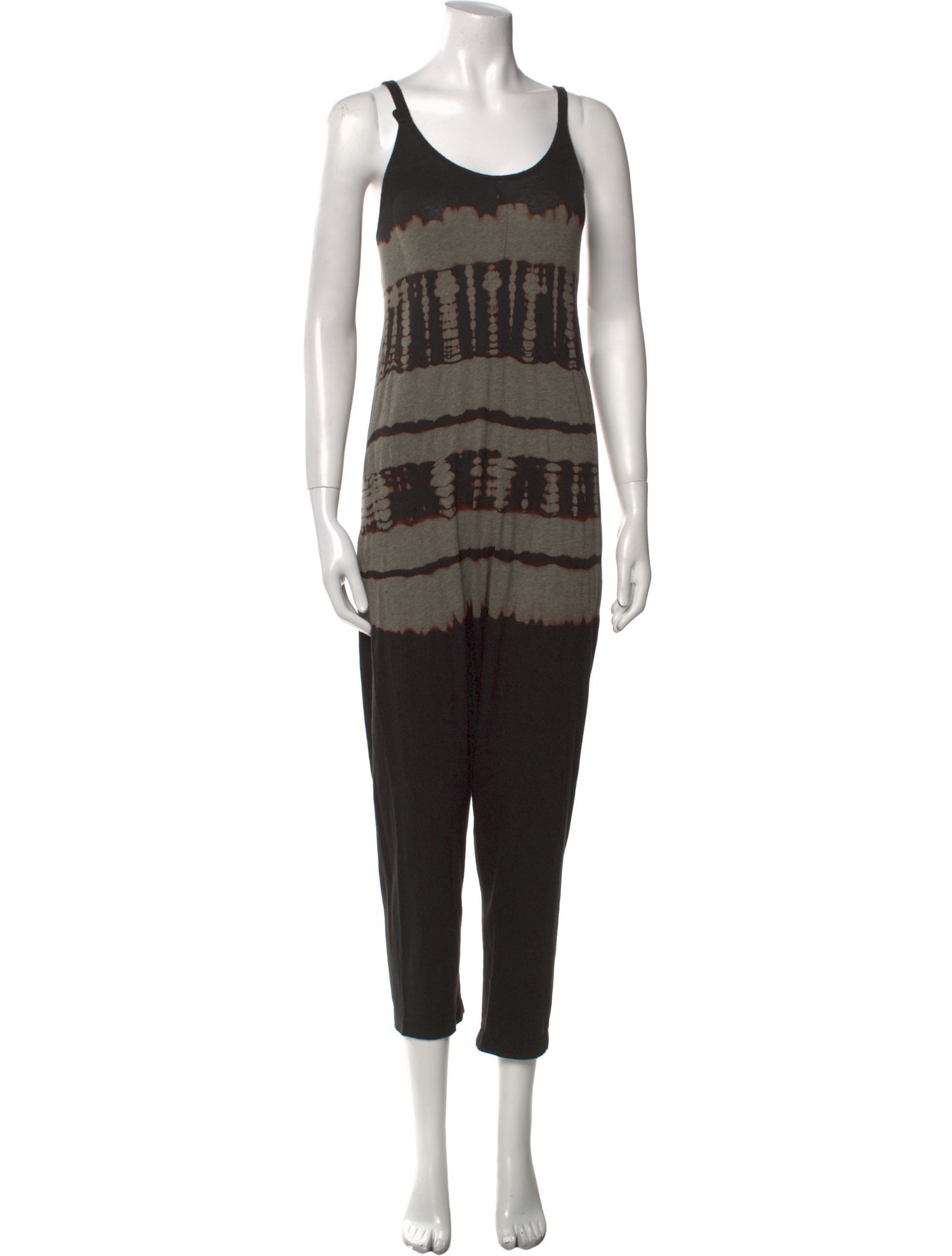 Raquel Allegra Printed Scoop Neck Jumpsuit