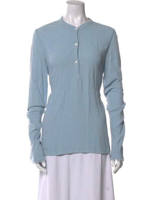 Raquel Allegra Mock Neck Long Sleeve Top