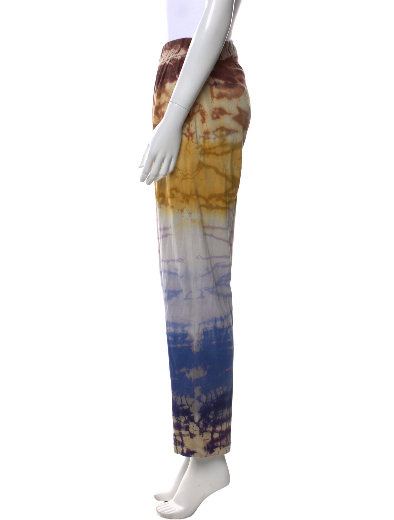 Raquel Allegra Tie-Dye Print Straight Leg Pants