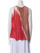 Raquel Allegra Tie-Dye Print V-Neck Blouse