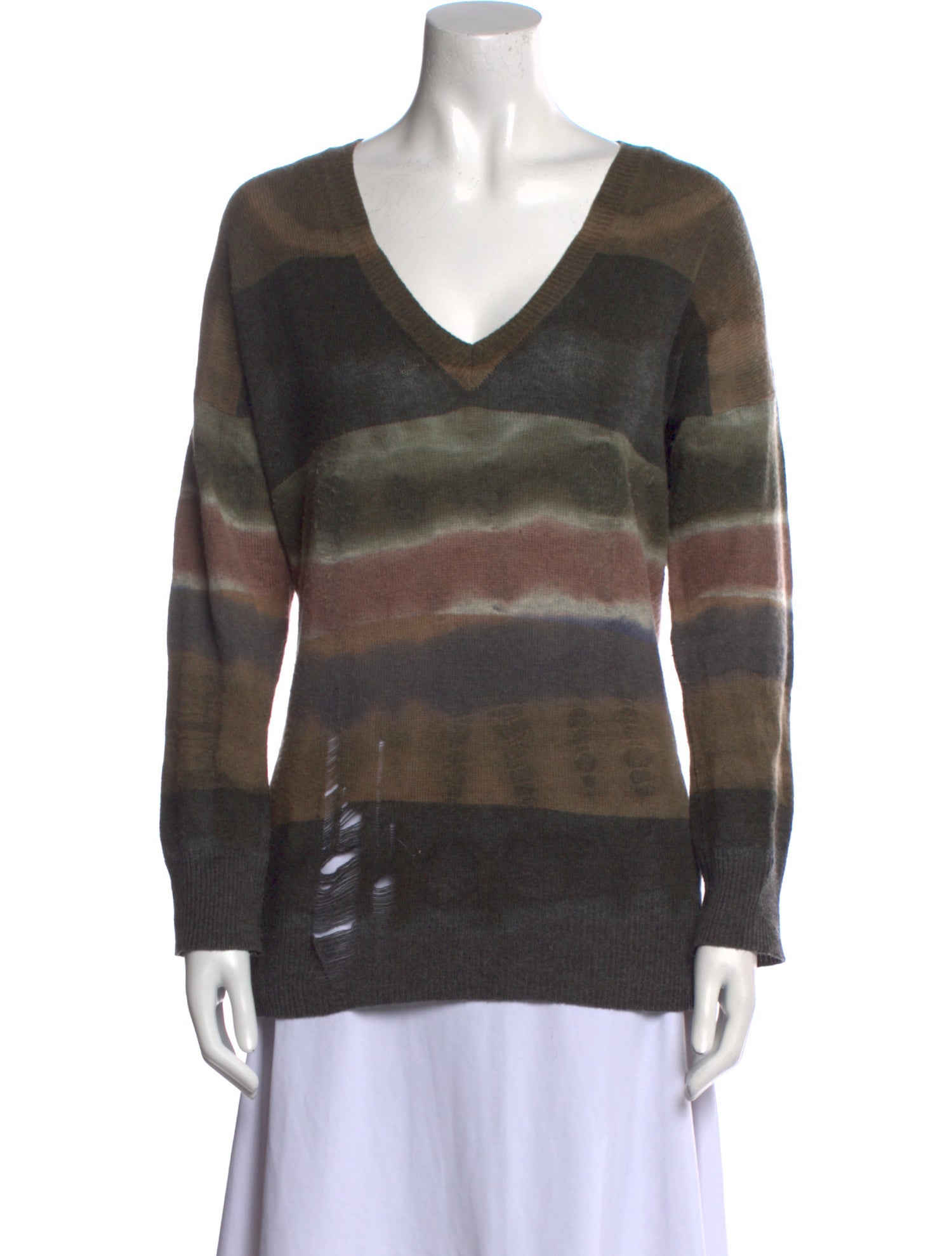 Raquel Allegra Merino Wool Tie-Dye Print Sweater