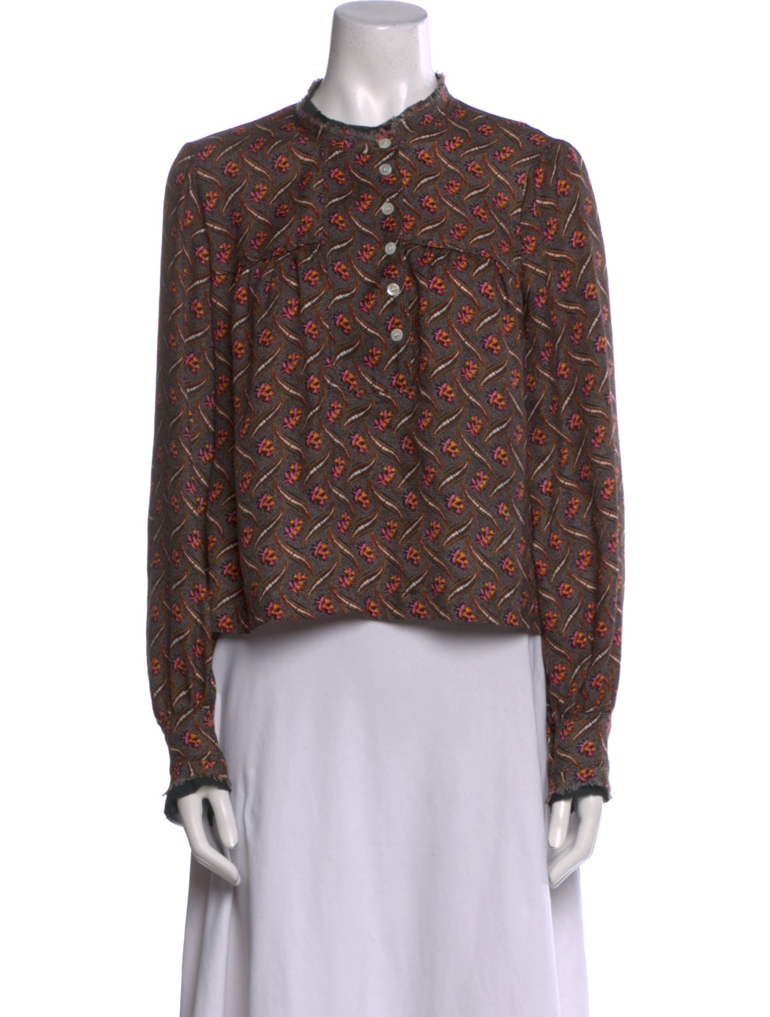 Raquel Allegra Silk Printed Blouse