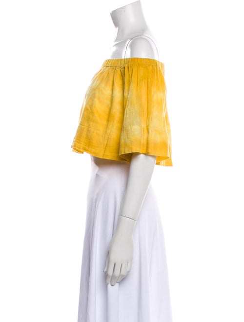 Raquel Allegra Plaid Print Off-The-Shoulder Crop Top