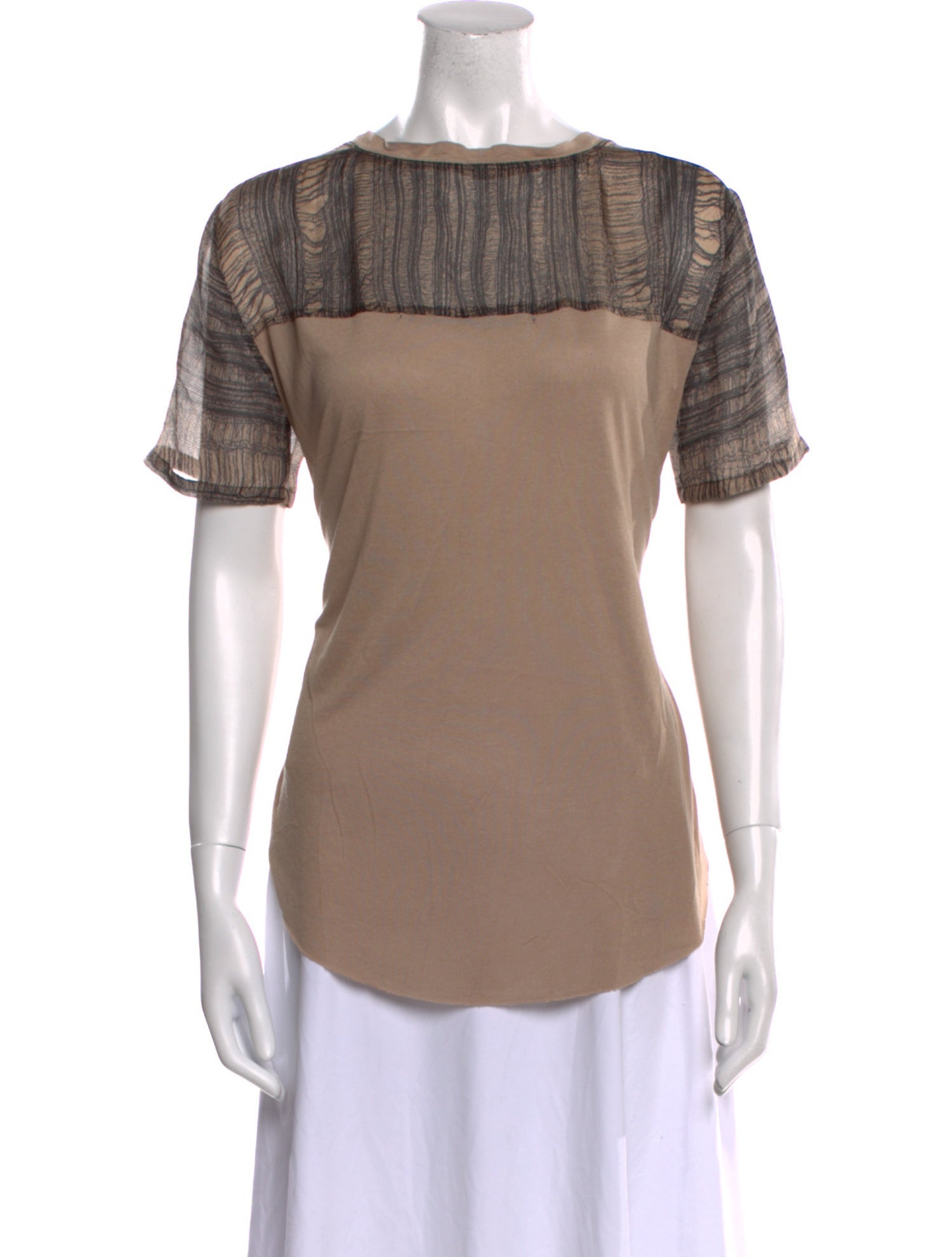 Raquel Allegra Silk Bateau Neckline Blouse