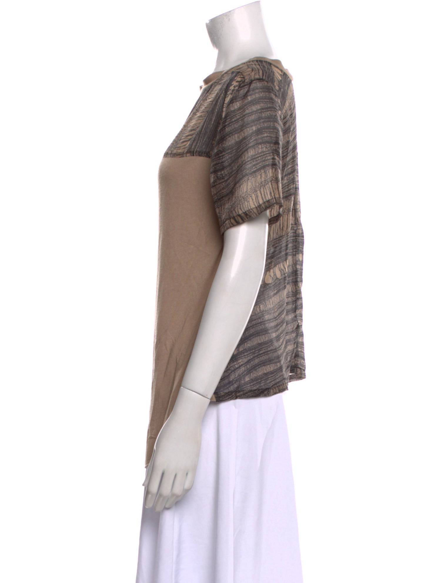 Raquel Allegra Silk Bateau Neckline Blouse