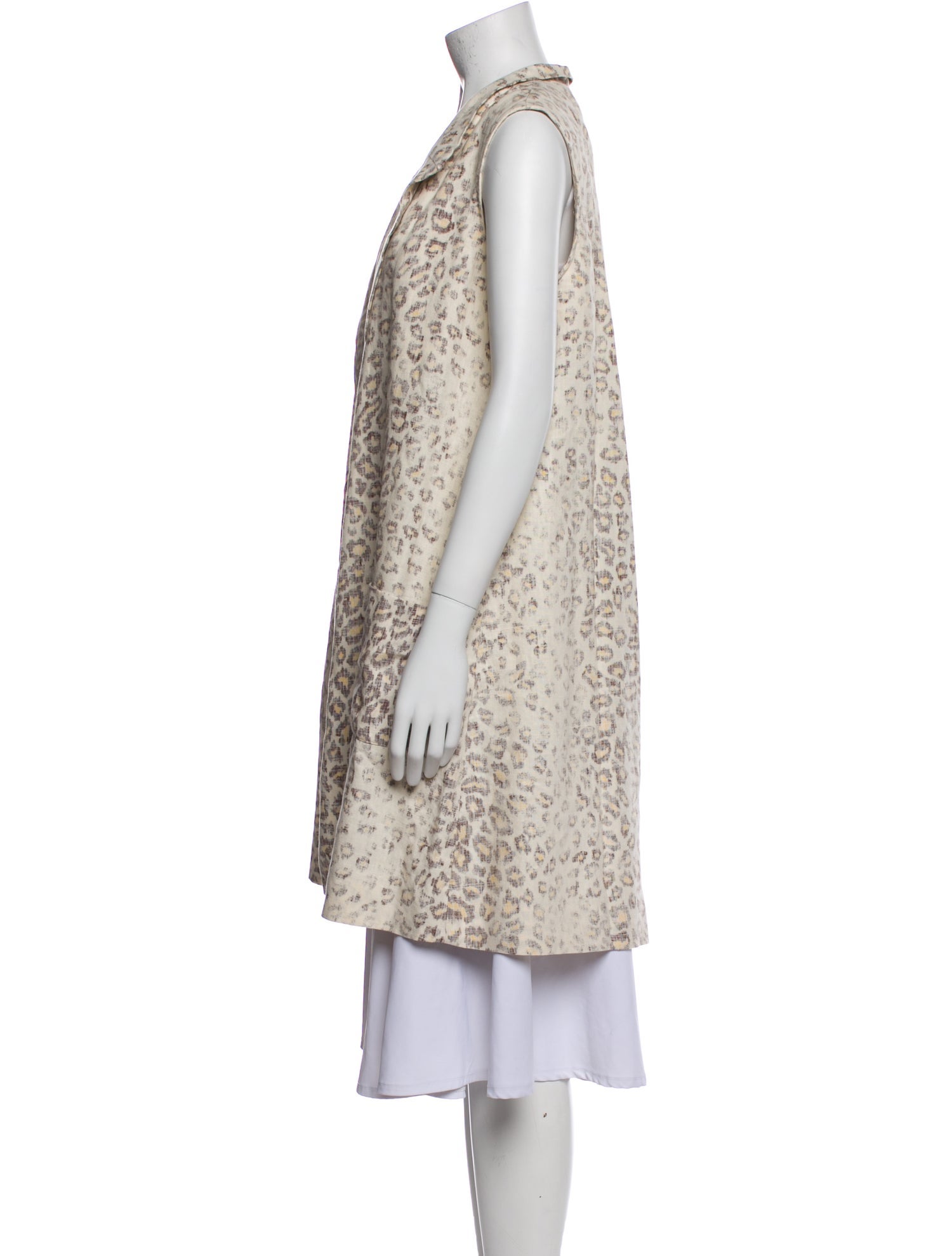 Raquel Allegra Linen Animal Print Coat