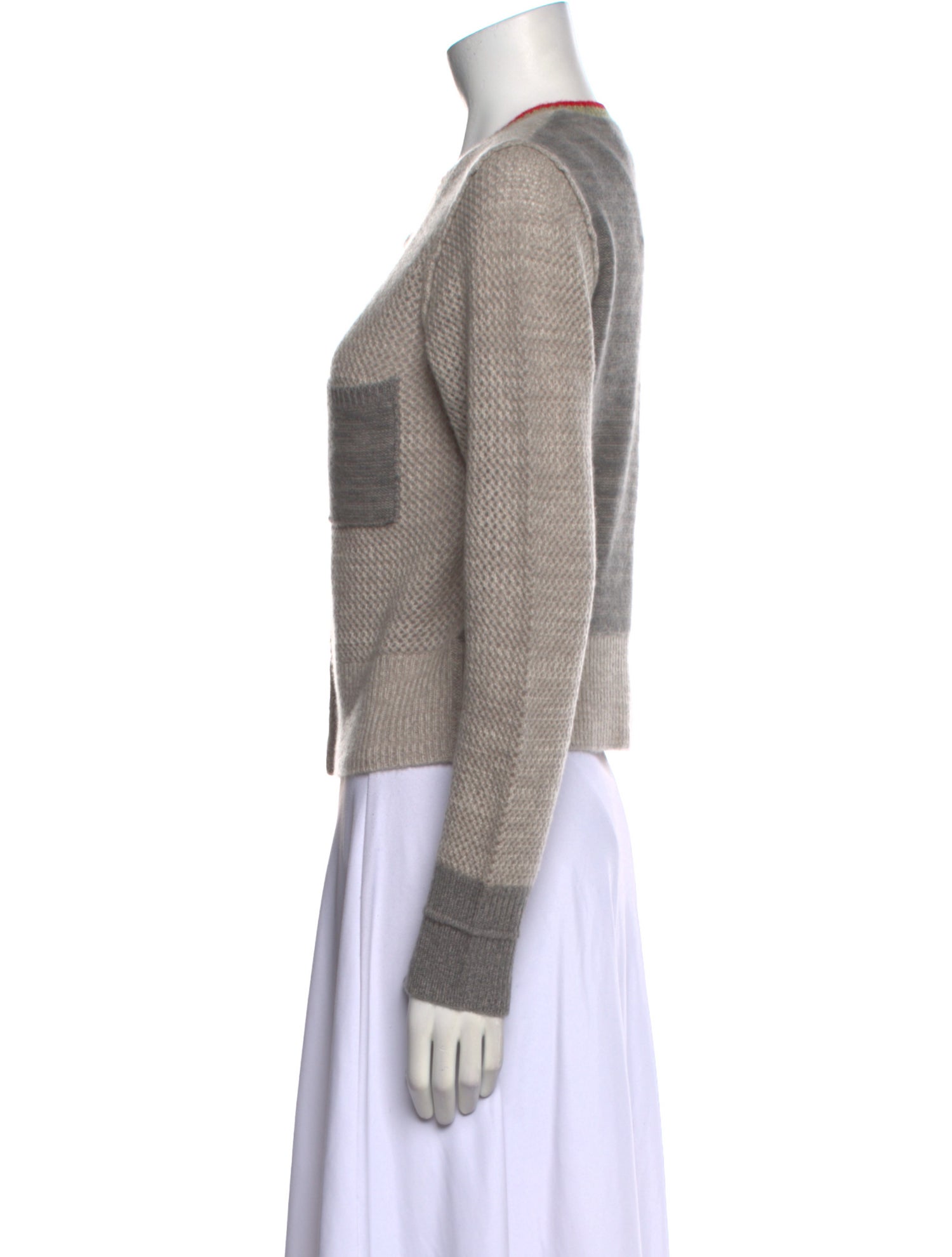 Raquel Allegra Cashmere Colorblock Pattern Sweater w/ Tags