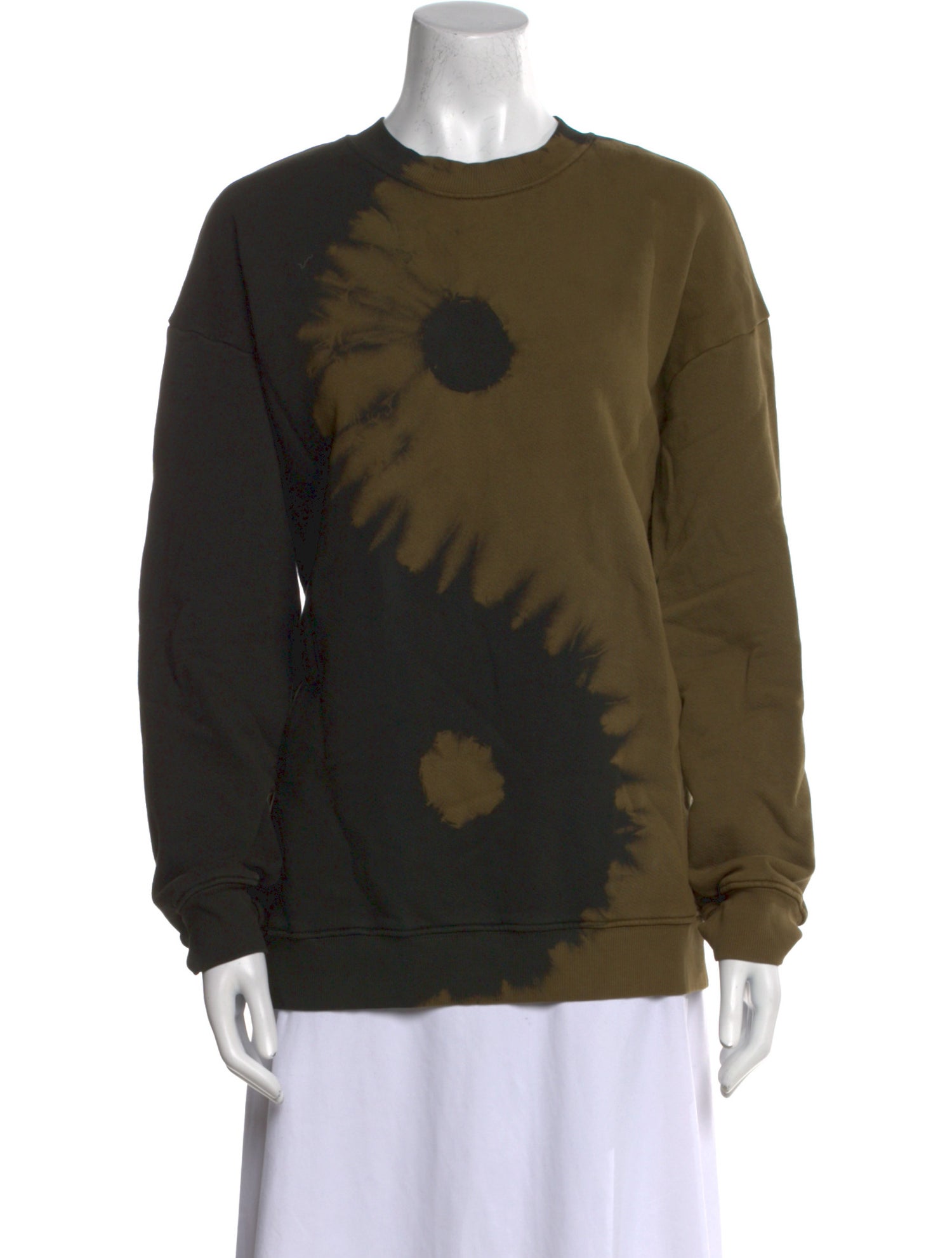 Raquel Allegra Tie-Dye Print Crew Neck Sweatshirt