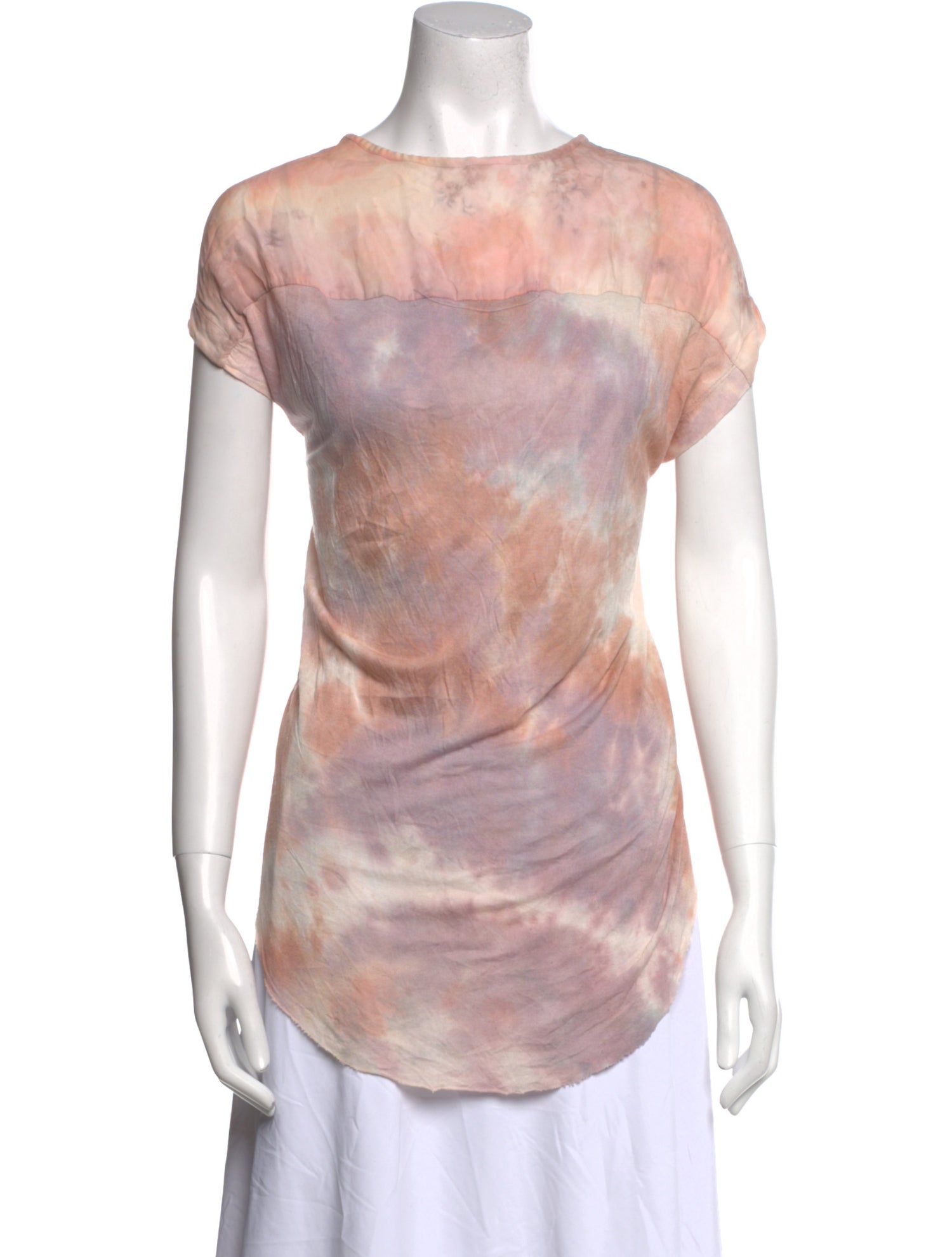 Raquel Allegra Silk Tie-Dye Print Tunic