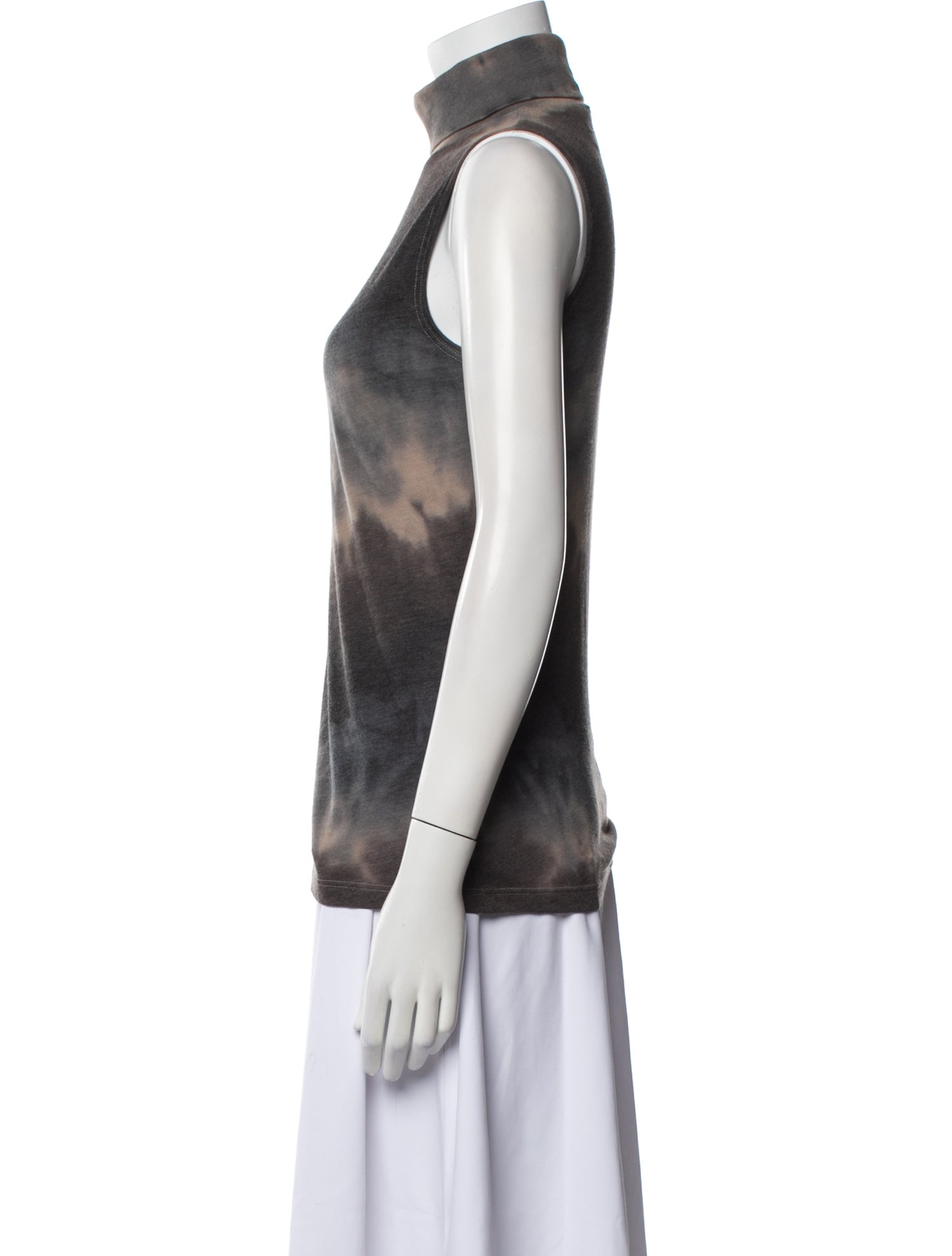 Raquel Allegra Tie-Dye Print Turtleneck Top