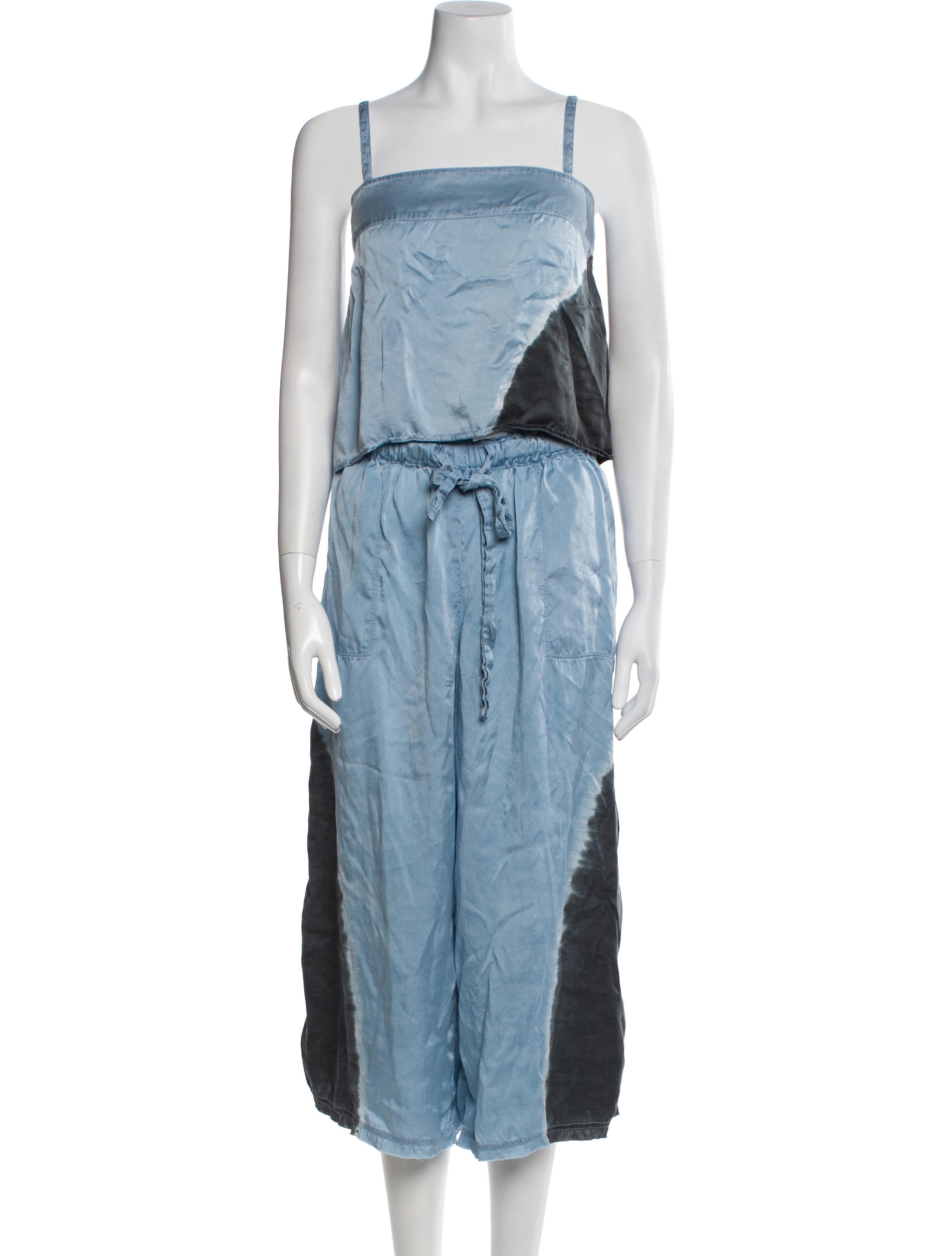 Raquel Allegra Silk Colorblock Pattern Pant Set