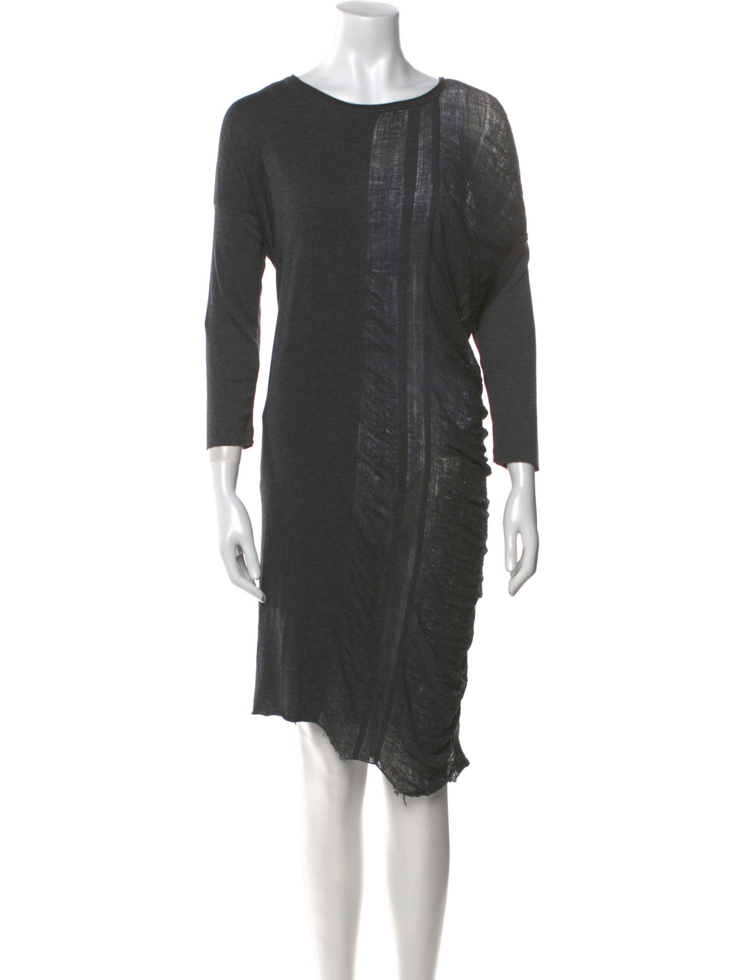 Raquel Allegra Bateau Neckline Mini Dress