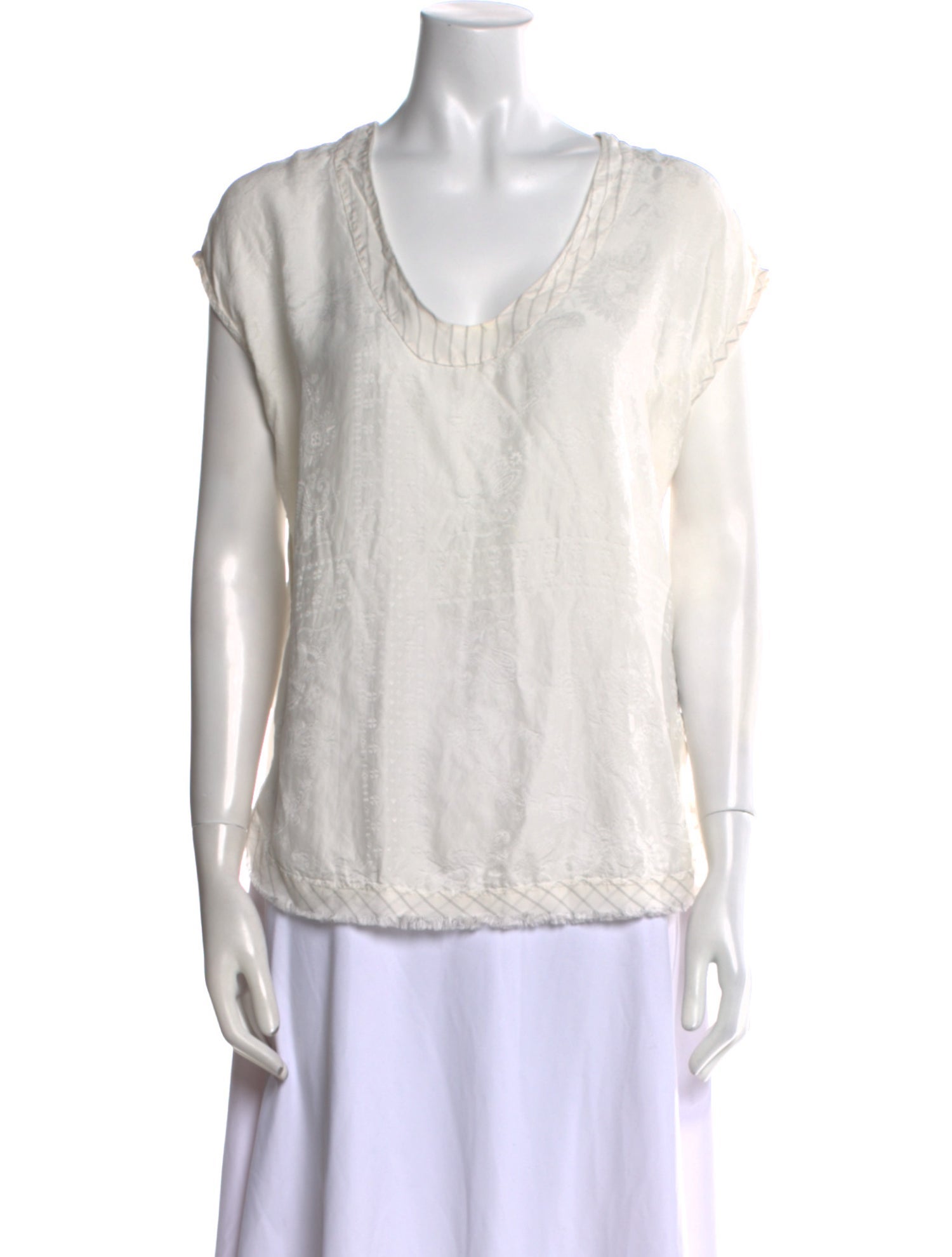 Raquel Allegra Silk Scoop Neck Top