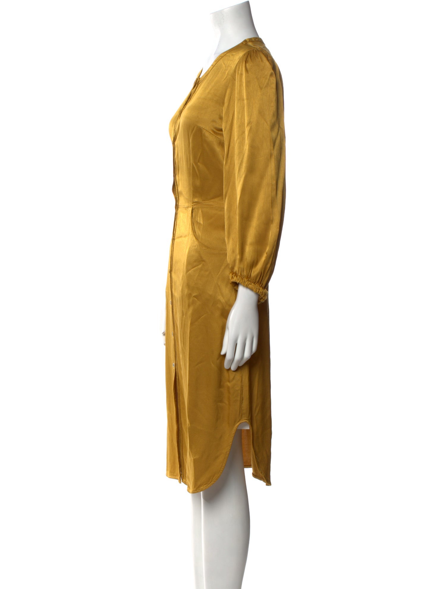 Raquel Allegra Scoop Neck Midi Length Dress