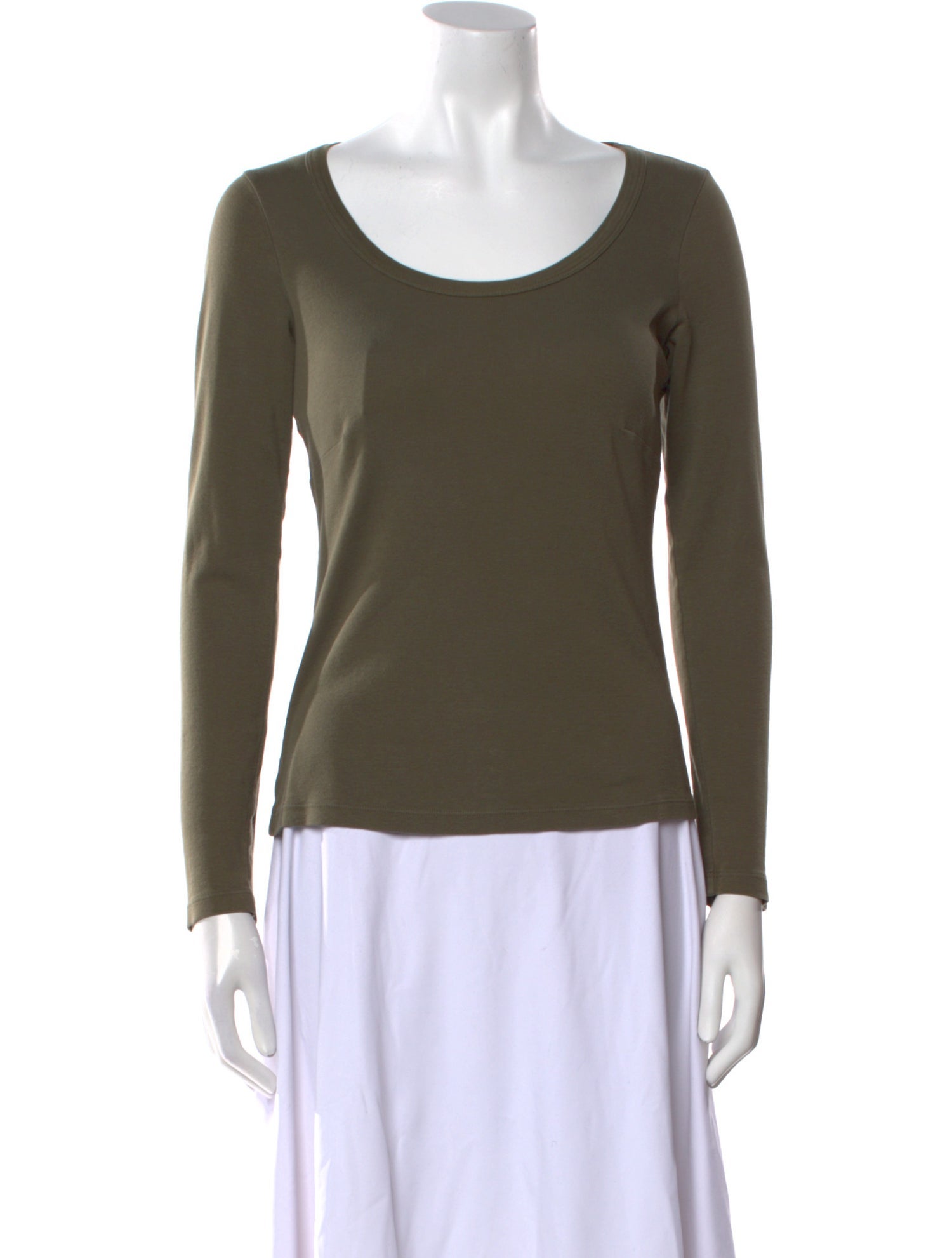 Raquel Allegra Scoop Neck Long Sleeve Top