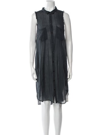 Raquel Allegra Mock Neck Knee-Length Dress