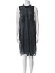 Raquel Allegra Mock Neck Knee-Length Dress