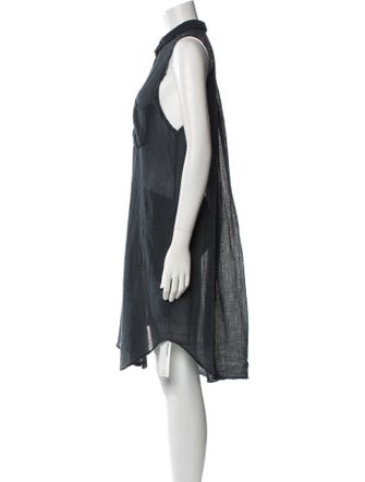 Raquel Allegra Mock Neck Knee-Length Dress