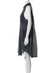 Raquel Allegra Mock Neck Knee-Length Dress