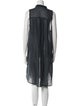 Raquel Allegra Mock Neck Knee-Length Dress