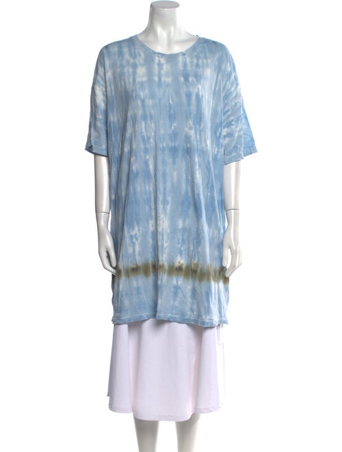 Raquel Allegra Tie-Dye Print Bateau Neckline Tunic