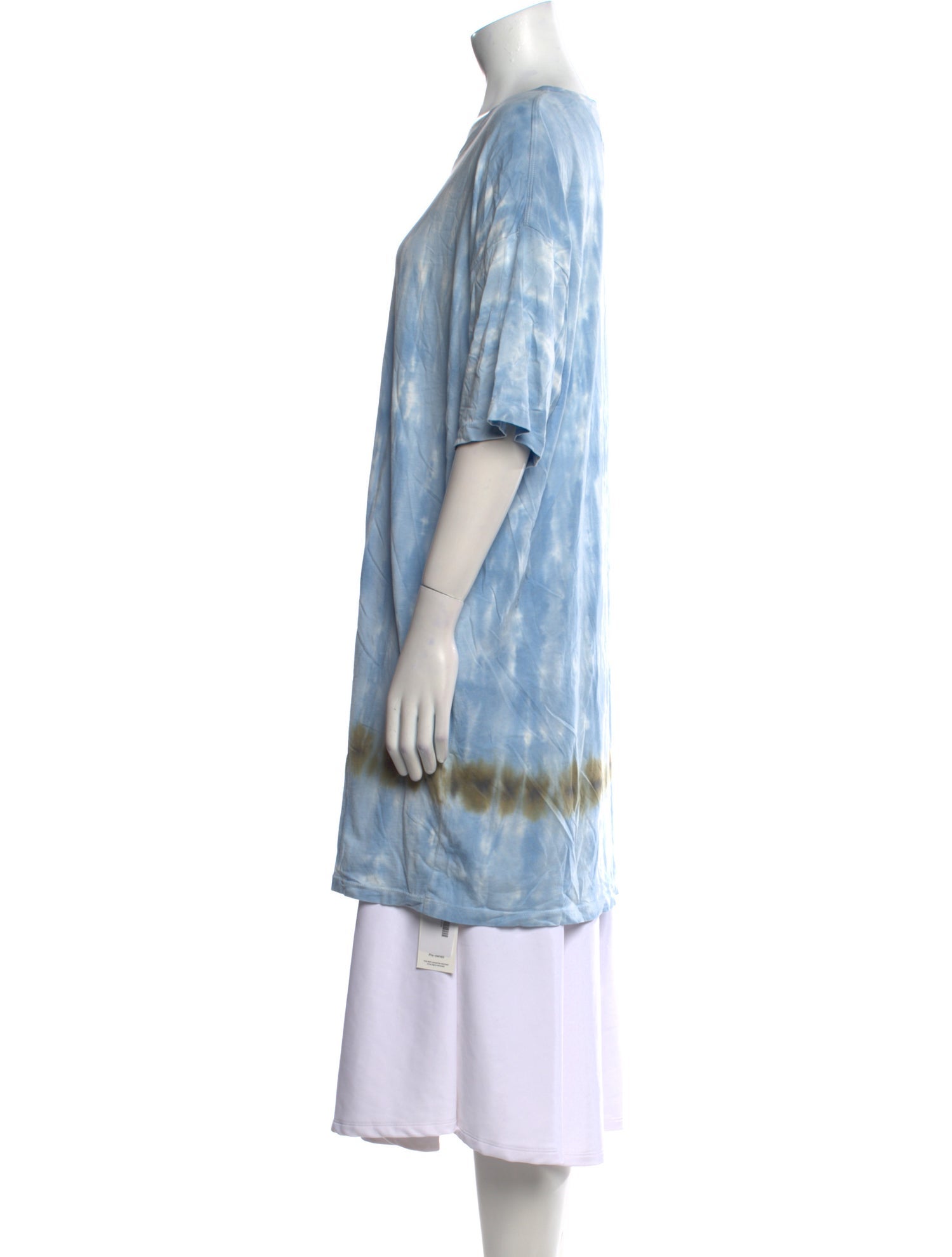 Raquel Allegra Tie-Dye Print Bateau Neckline Tunic