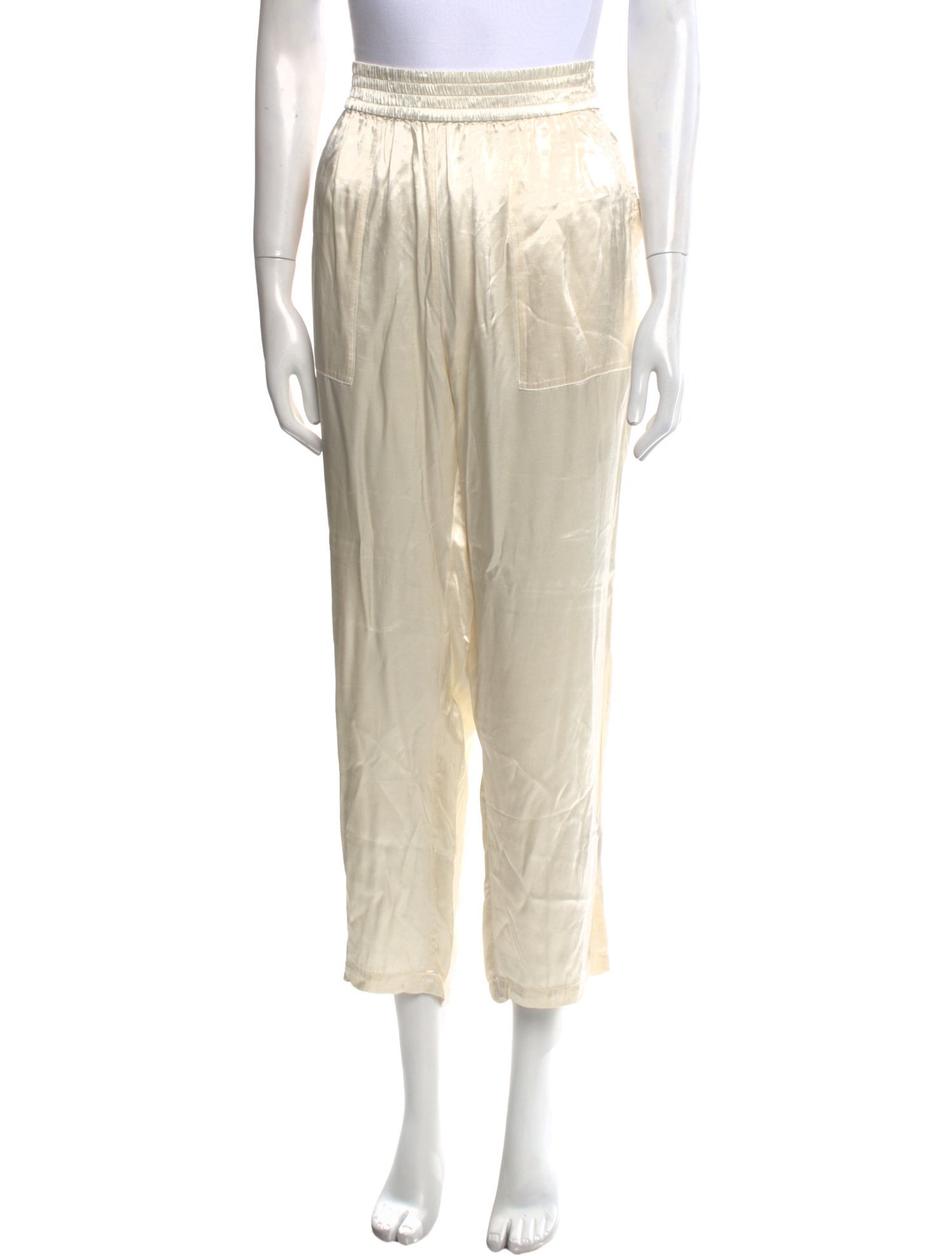 Raquel Allegra Satin Straight Leg Pants w/ Tags