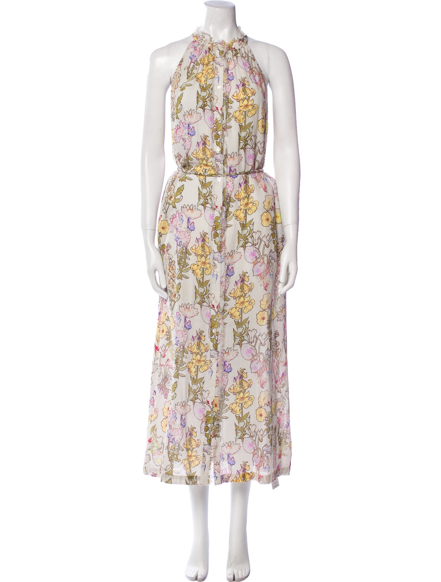 Raquel Allegra Floral Print Long Dress