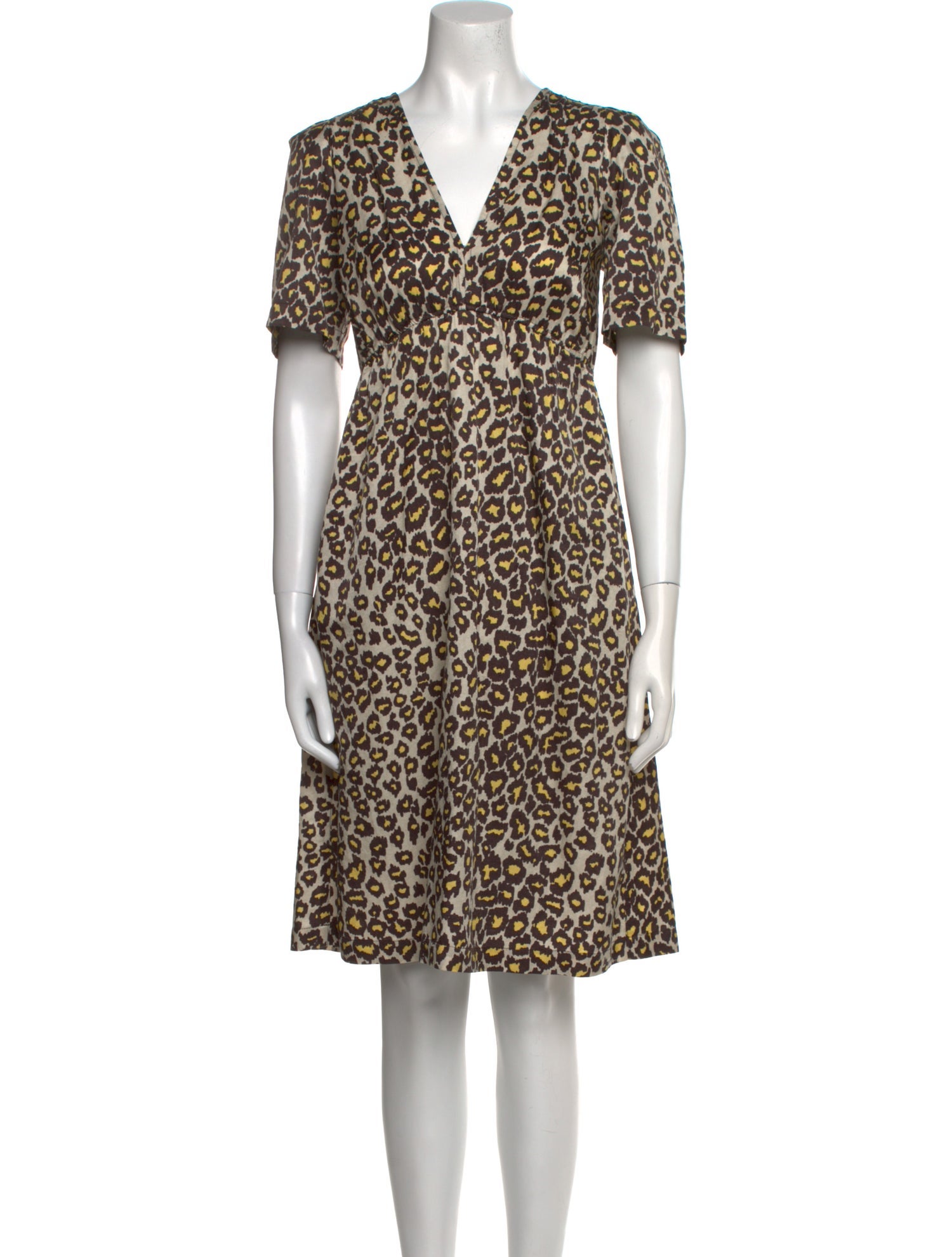 Raquel Allegra Animal Print Knee-Length Dress