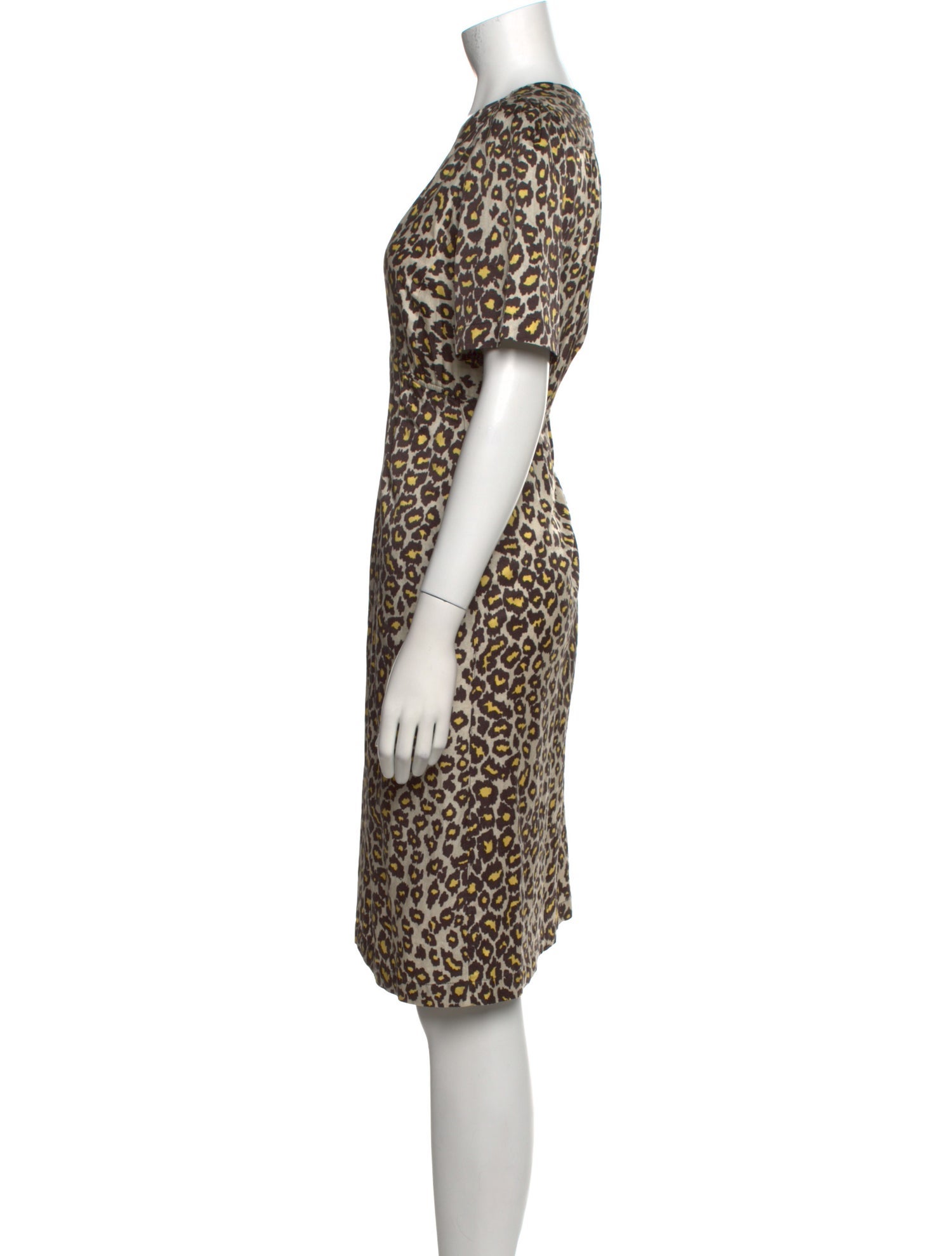 Raquel Allegra Animal Print Knee-Length Dress